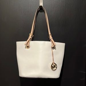 Michael Kors Cream Leather Tote